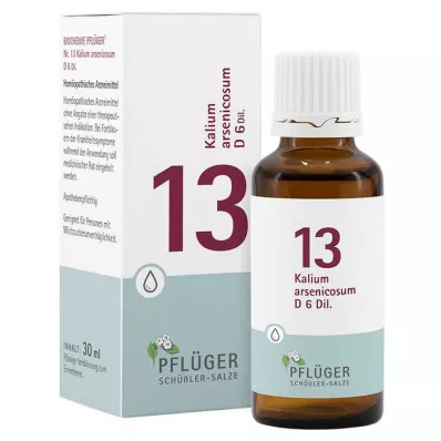 Biochemistry Pflueger 13 kaaliumarseen.D 6 tilka, 30 ml Biochemistry Pflueger 13 kaaliumarseen.D 6 tilka, 30 ml