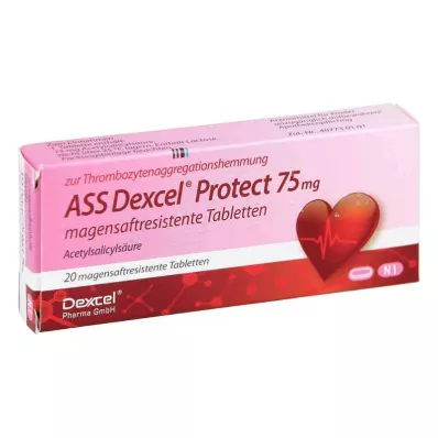 ASS Dexcel Protect 75 mg enteroaktiivsed tabletid, 20 tk