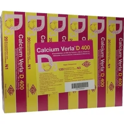 CALCIUM VERLA D 400 kihisevad tabletid, 120 tk