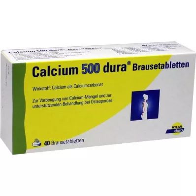 Calcium 500 dura kihisevad tabletid, 40 tk