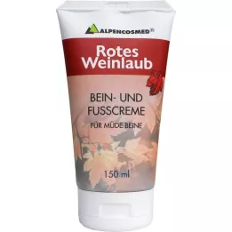 ALPENCOSMED Punase viinapuu lehe jalgade ja jalgade kreem, 150 ml
