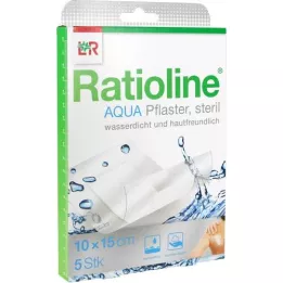 RATIOLINE aqua Shower Plaster Plus 10x15 cm steriilne, 5 tk