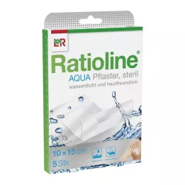 RATIOLINE aqua Shower Plaster Plus 10x15 cm steriilne, 5 tk
