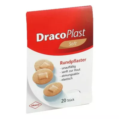 DRACOPLAST Pehme kips 2,2 cm ümmargune skinf., 20 tk