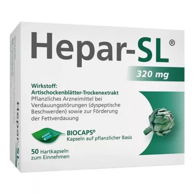 Hepar-SL® 320 mg kõvakapslid, 50 tk Hepar-SL® 320 mg kõvakapslid, 50 tk