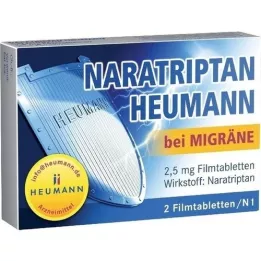 NARATRIPTAN Heumann migreenile 2,5 mg õhukese polümeerikattega tabletid, 2 tk
