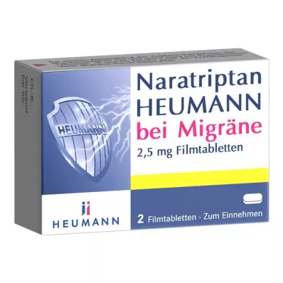 Naratriptaan HEUMANN migreeni korral 2,5 mg õhukese polümeerikattega tabletid, 2 tk