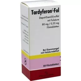 TARDYFERON-Fol Depot Iron(II) Sul. with Fols. film tab, 50 tk