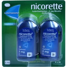 NICORETTE freshmint 2 mg pressitud pastillid, 80 tk