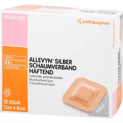 Allevyn hõbevahtsidemega 7x8 cm liim, 12 tk