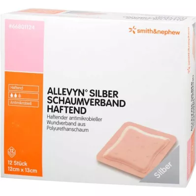 Allevyn hõbedane vahtplaaster 12x13 cm liim, 12 tk
