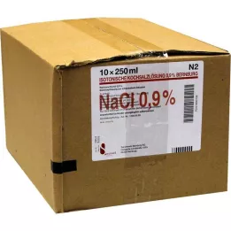 Isotooniline soolalahus 0,9% Bernburg Infusionsl.PE, 10X250 ml