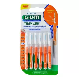 GUM TRAV-LER 0,9mm küünal oranž Intend.+6korgid, 6tk