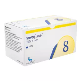NOVOFINE 8 kanüüli 0,30x8 mm õhukese seinaga, 100 tk