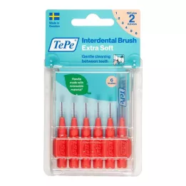 TEPE Interdentaalhari x-soft 0,5 mm ISO 2 punast, 6 tk