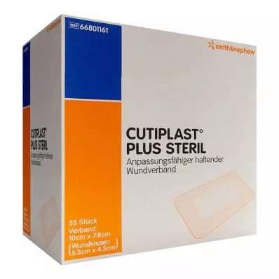 Cutiplast Plus steriilne 7,8x10 cm side, 55 tk