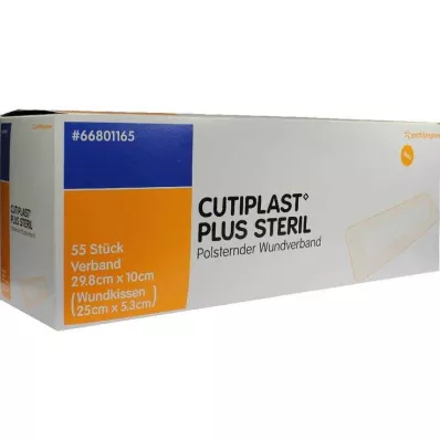 Cutiplast Plus steriilne 10x29,8 cm side, 55 tk