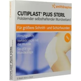 CUTIPLAST pluss steriilne 7,8x10 cm haavasidemete komplekt, 5 tk