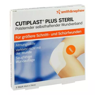Cutiplast Plus steriilne 7,8x10 cm side, 5 tk