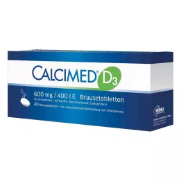 CALCIMED D3 600 mg/400 I.E. piserdavad tabletid, 40 tk