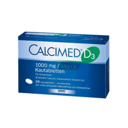 CALCIMED D3 1000 mg/880 I.U. närimistabletid, 48 tk