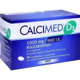 CALCIMED D3 1000 mg/880 I.U. närimistabletid, 96 tk