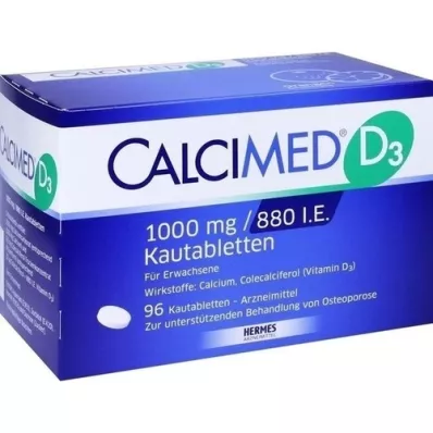 CALCIMED D3 1000 mg/880 I.U. närimistabletid, 96 tk