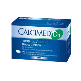 CALCIMED D3 1000 mg/880 I.U. närimistabletid, 96 tk