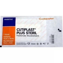 CUTIPLAST pluss steriilne 7,8x15 cm haavasidemete komplekt, 1 tk