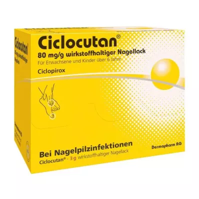 CICLOCUTAN 80 mg/g toimeaine küünelakk, 3 g