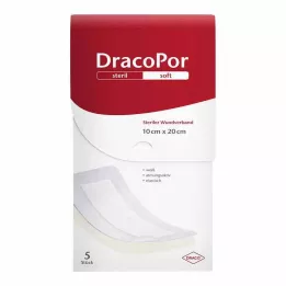 DracoPor Soft valge haavaside 10x20 cm steriilne, 5 tk