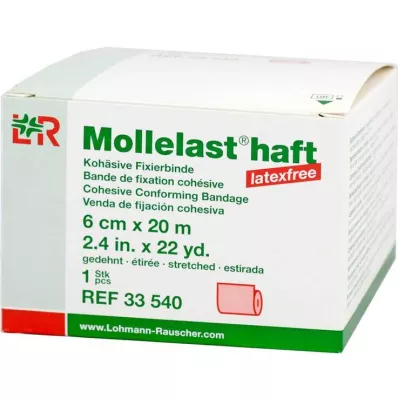 Mollelast liim lateksivaba 6cmx20m venitatud punane, 1 tk Mollelast liim lateksivaba 6cmx20m venitatud punane, 1 tk