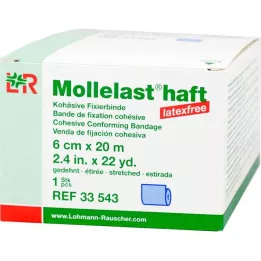 MOLLELAST kleepuvad sidemed lateksivaba 6 cmx20 m sinine, 1 tk