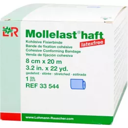 MOLLELAST kleepuvad lateksivabad sidemed 8 cmx20 m sinine, 1 tk