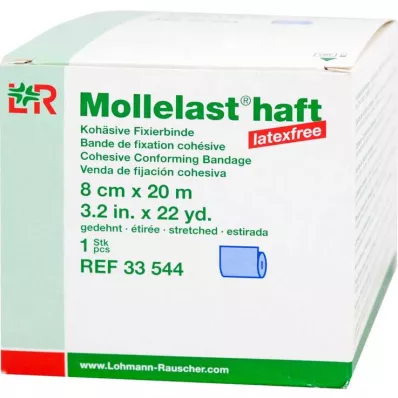 Mollelast liim lateksivaba 8cmx20m venitatud sinine, 1 tk Mollelast liim lateksivaba 8cmx20m venitatud sinine, 1 tk