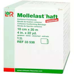 MOLLELAST kleepuvad lateksivabad sidemed 10 cmx20 m valge, 1 tk