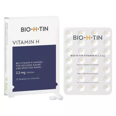 BIO-H-TIN H-vitamiin 2,5 mg 4 nädala jooksul tabletid, 28 tk