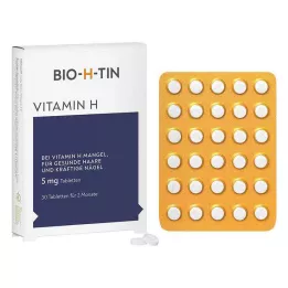 BIO-H-TIN H-vitamiin 5 mg 2 kuu tabletid, 30 tk