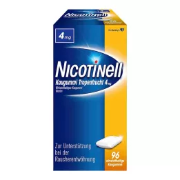 NICOTINELL närimiskummi troopilised puuviljad 4 mg, 96 tk