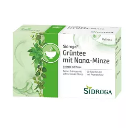 SIDROGA Wellness roheline tee koos Nana piparmündi filtripakendiga, 20X1,5 g