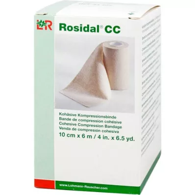 ROSIDAL CC Kohesiivne kompressiooniside 10 cm x 6 m, 1 tk