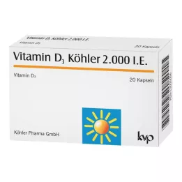 VITAMIN D3 KÖHLER 2,000 I.U. kapslid, 20 tk