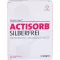 ACTISORB SILBERFREI 6,5x9,5 cm aktiivsüsi, 10 tk