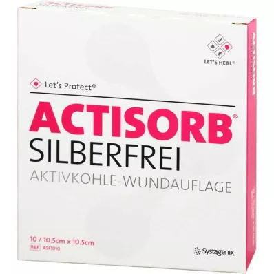Actisorb hõbedavaba 10,5x10,5 cm kompressid, 10 tk Actisorb hõbedavaba 10,5x10,5 cm kompressid, 10 tk