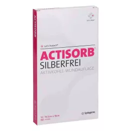 ACTISORB SILBERFREI 10,5x19 cm aktiivsüsi, 10 tk