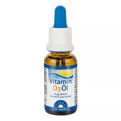 D3-vitamiini õli Dr Jacobi tilgad, 20 ml