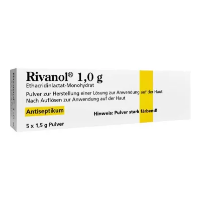 Rivanol 1,0 g pulber, 5 tk Rivanol 1,0 g pulber, 5 tk