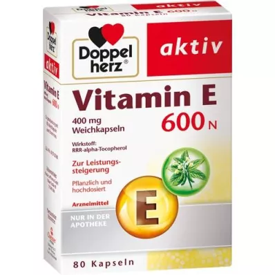 DOPPELHERZ E-vitamiin 600 N pehmed kapslid, 80 kapslit