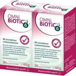 OMNI BiOTiC 6 pulber topeltpakendis, 2X60 g
