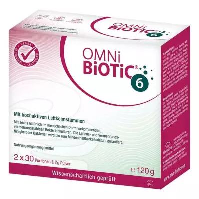 Omni Biotic 6 pulber, 2X60 g